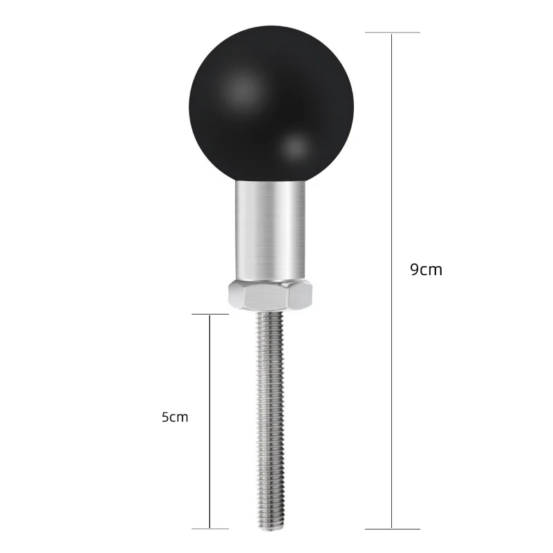 1 inch 25mm Ball Head Adapter M6 Thread Screw for MTB Mount Motorcycle Handlebar Base U Bolt Bike Riding Action Camera Parts images - 6