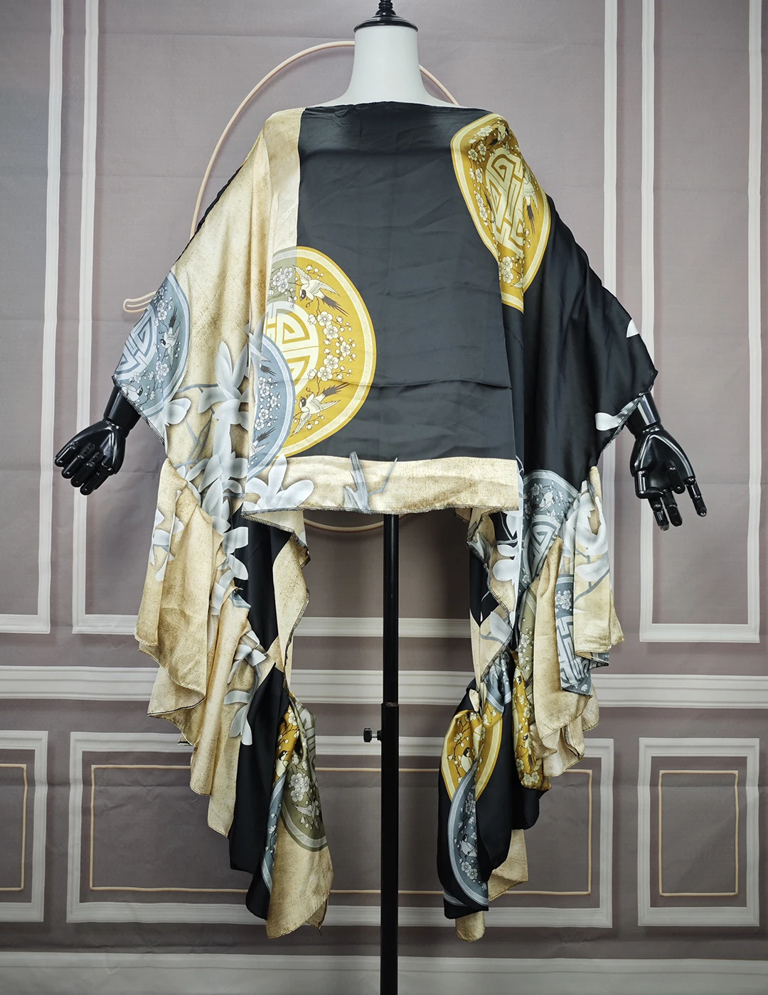 Блузка женская шелковая свободного покроя модная рубашка в мусульманском стиле