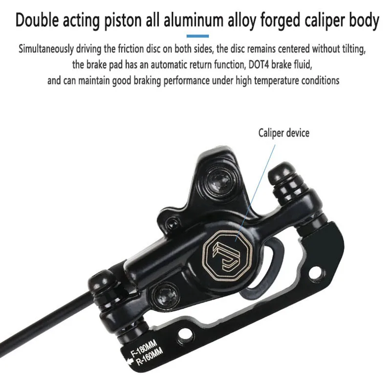 JEDERLO 160 Мм Гидравлические Дисковые Тормоза Для Горного Велосипеда Двухпоршневые