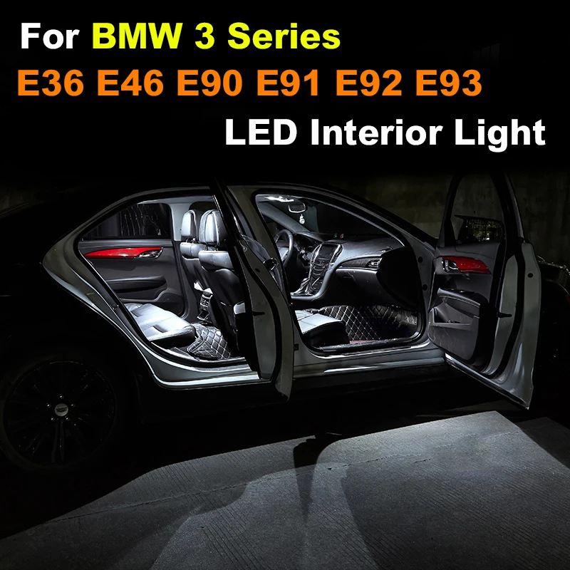 

Error Free Canbus For BMW 3 Series E36 E46 E90 E91 E92 E93 320i 325i 330i 335i Vehicle LED Bulb Interior Dome Map Light Kit Lamp