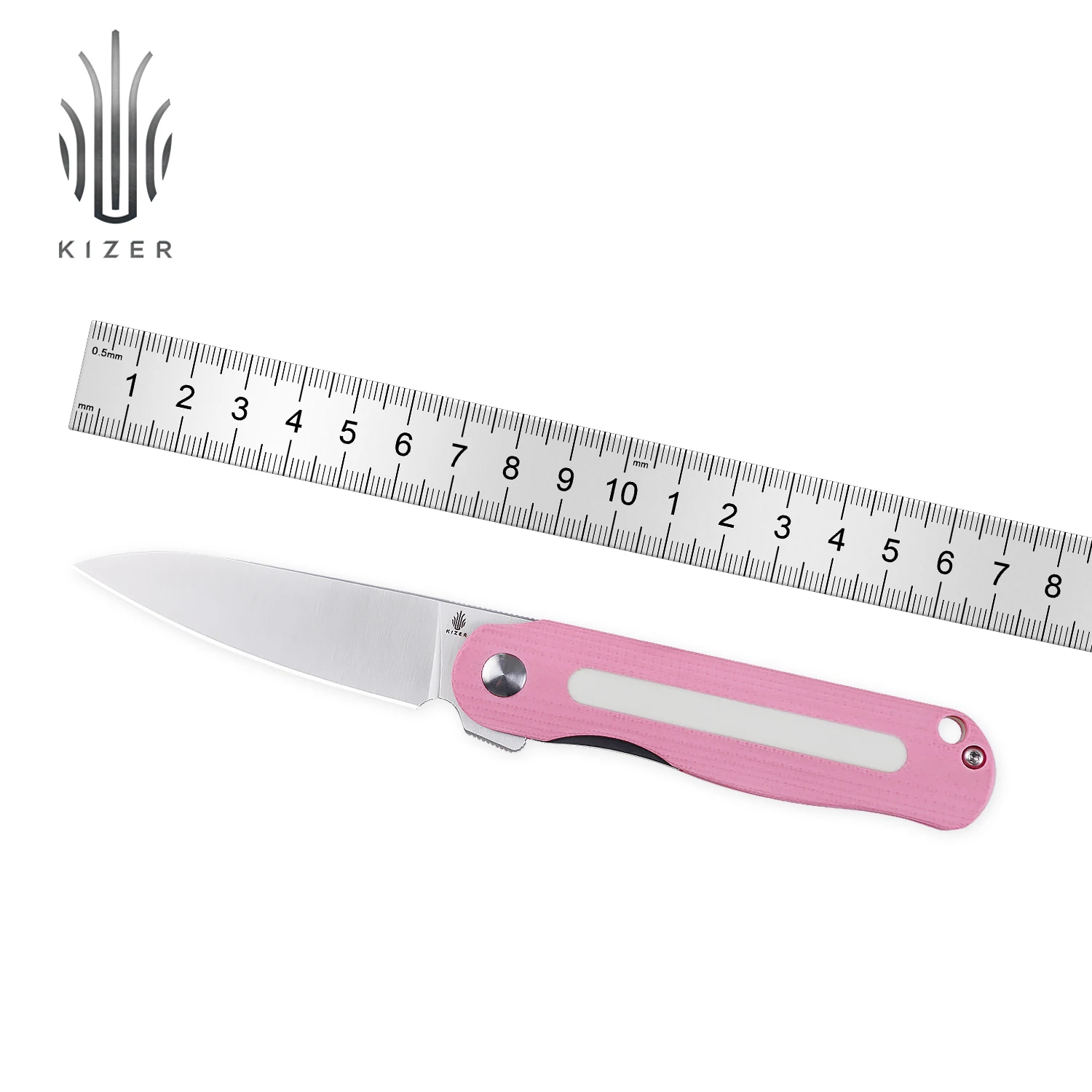 Kizer EDC Pocket Knife Latt Vind Mini V3567N3 Pink G10 Slicing 2022 New Strawberry Ice Cream Feeling N690 Steel Folding Knife