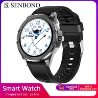 senbono 2022 smart watch men ip68 waterproof heart rate blood pressure monitor 7 sports modes smartwatch women for android ios