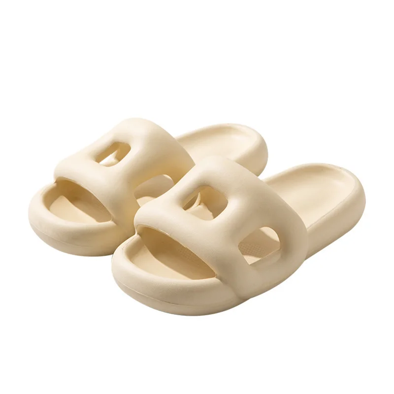 Hollow Out Thick Soles Man Women Slippers Couple Cool Slippers Female Household Indoor Anti-skid Deodorant Shoes Male