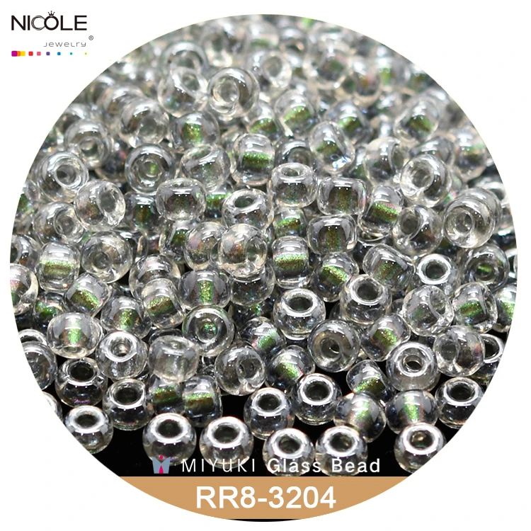 Круглые бусины миюки 3 мм 8/0 серия японских семян с перламутром для изготовления