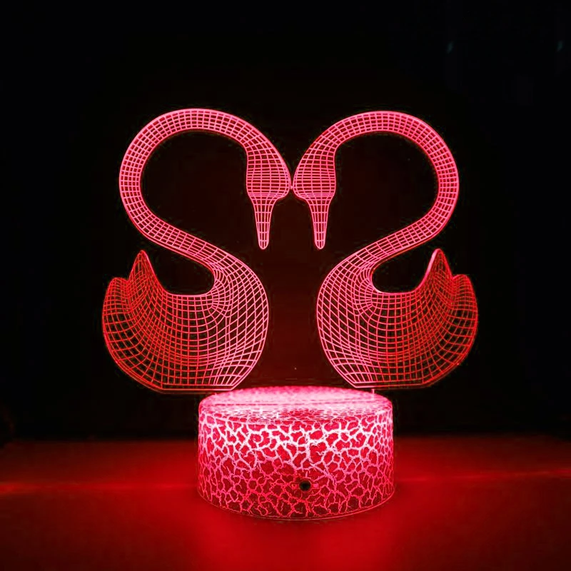 

Nighdn Mandarin Kids Duck Night Light Led Optical Illusion Lamps 7 Color Changing Bedside Niightlight Birthday Christmas Gift