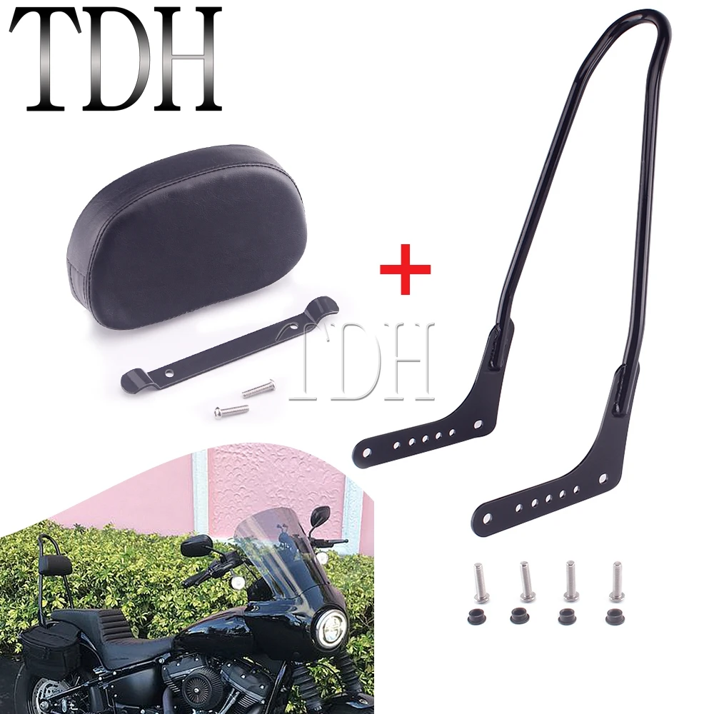 

For Harley Softail Deluxe Heritage Classic Slim Standard Street Bob 114 Passenger Rear Sissy Bar Backrest Pad For FLHC FXST FXBB
