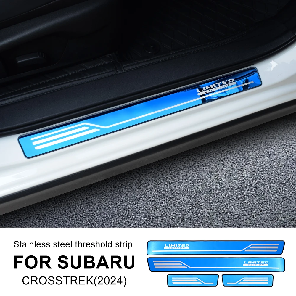 

Защитная Накладка на порог двери автомобиля, накладка, пороговая полоса из нержавеющей стали для Subaru Crosstrek 2024, внешние аксессуары