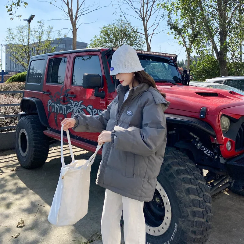 Down Jacket Female Short Paragraph 2022 Autumn and Winter New White Duck Down Loose Small Black Bread Clothes Winter