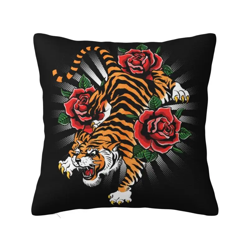 

Роскошные винтажные наволочки для подушек с татуировкой тигра, бархатные наволочки для диких животных, декоративные наволочки для автомоб...