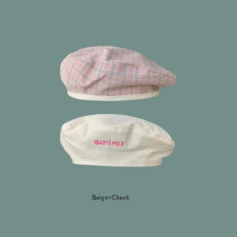 

New Spring Summer Fashion Woman Girl Man New Retro Grid Octagonal Artist Hat Solid Color Double Sided Wear Outdoors Thin Beret