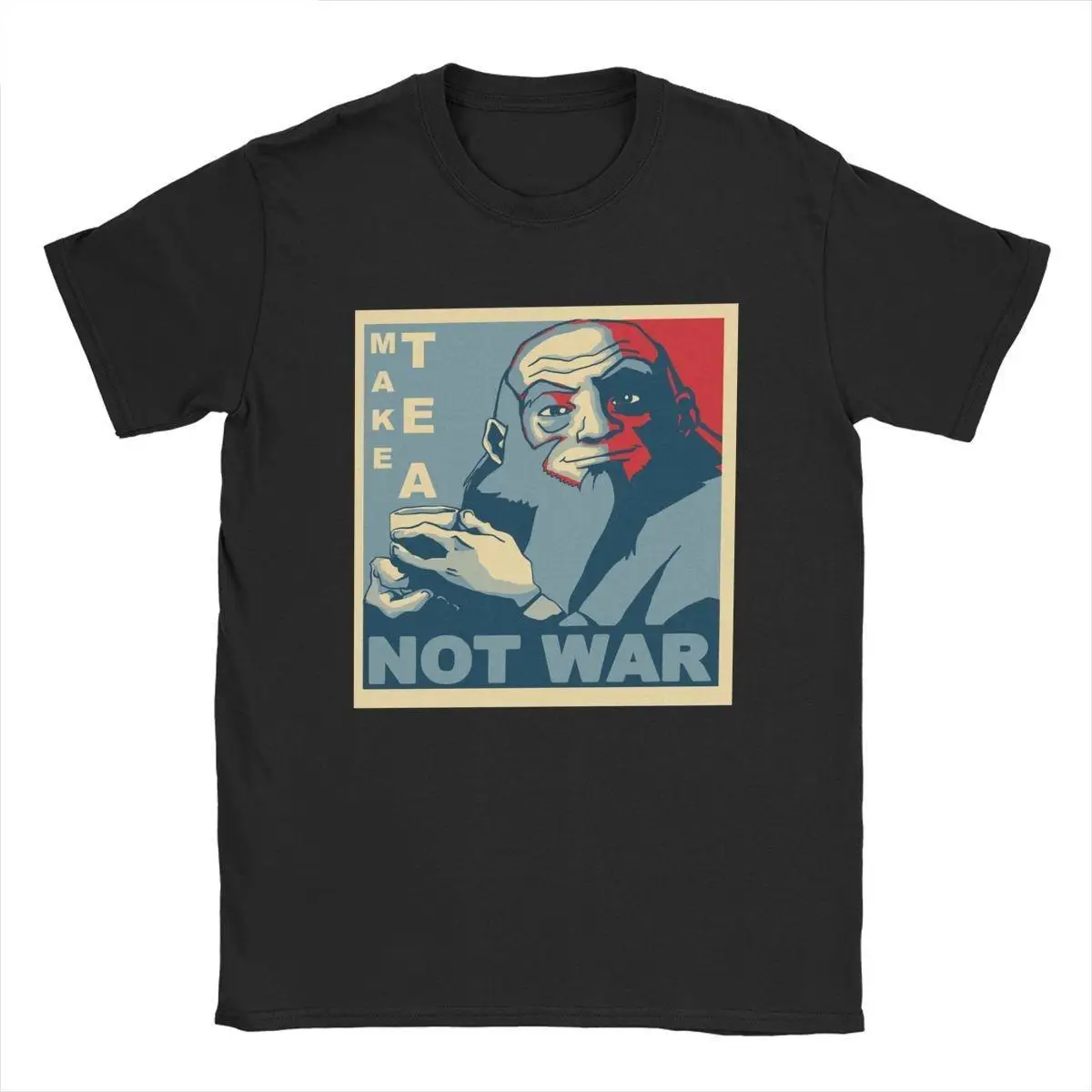 Vintage Make Tea Not War T-Shirts Men Crew Neck Pure Cotton T Shirt Avatar Iroh Short Sleeve Tees New Arrival Clothes