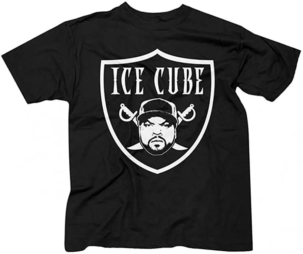 Футболка мужская с надписью Ice Cube Shield Лицензионная рубашка в стиле рэп/хип-хоп