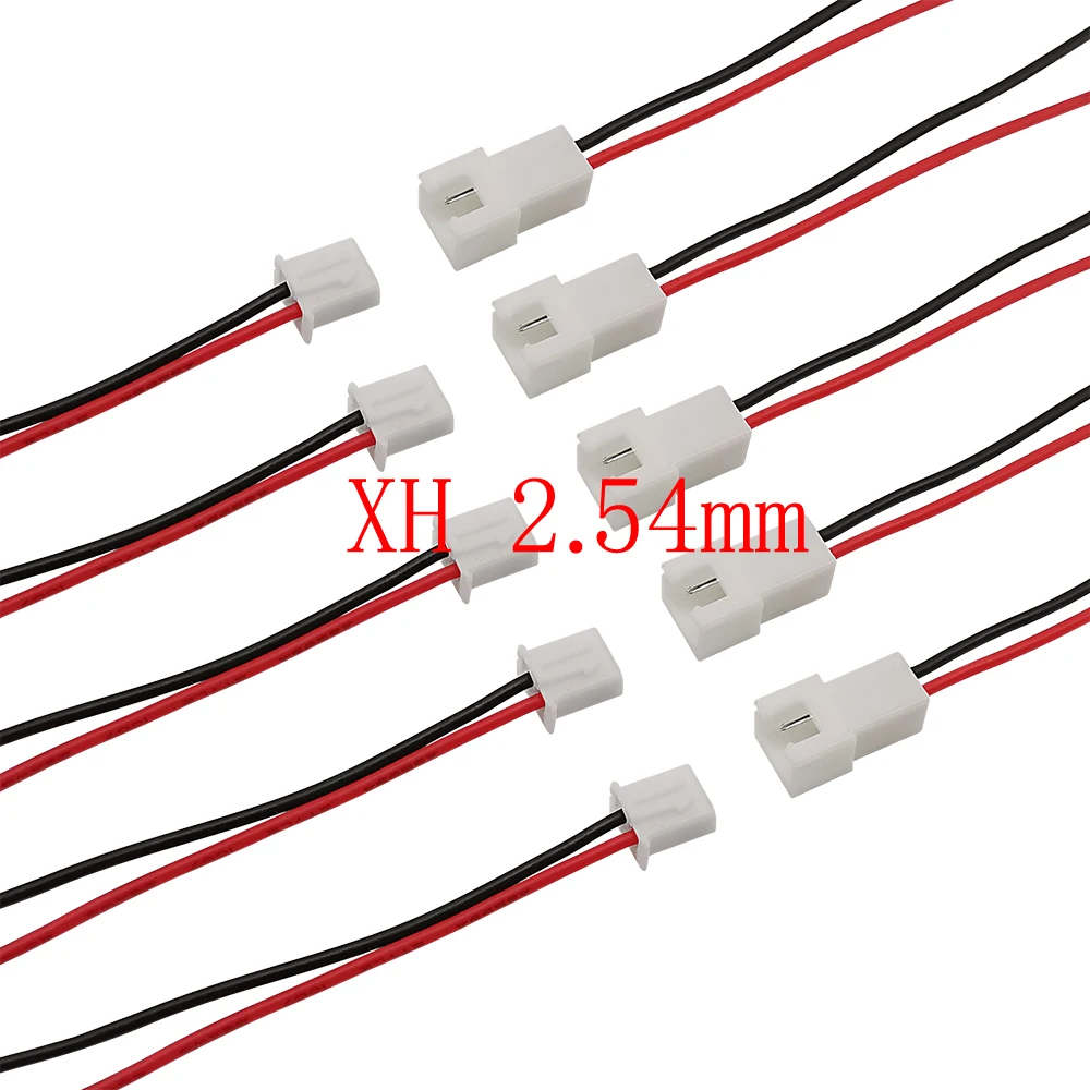 2/5/10Pair JST XH2.54 XH 2.54mm Pitch 2 Pin Male Female Plug Socket Wire Cable Connector Length 200mm 26AWG Electronic Wires