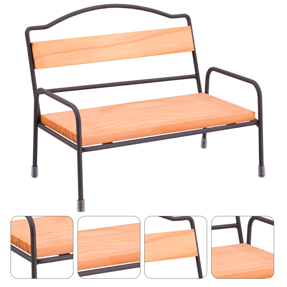 

1pc House Lovely Decorative Funny Mini Bench Crafts Mini Bench Adornment Mini Bench Model