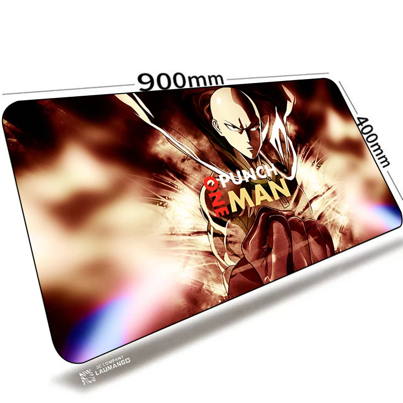 

Коврик Xxl для мышки с аниме One Punch Man, большие игровые компьютерные аксессуары, игровые коврики для манги, аксессуары для настольного ПК