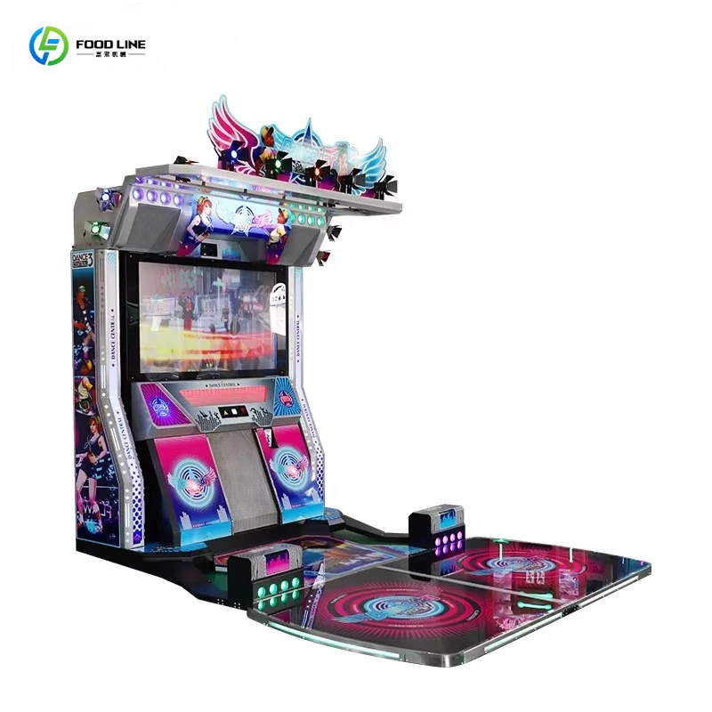 Фото Новинка FL 2026: 55-дюймовый LCD-дисплей Dance 3 Central Danz Base Just Revolution Arcade Pump It Up – танцевальный автомат с монетоприемником №4