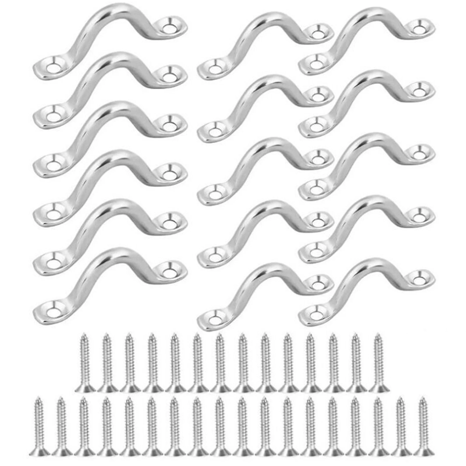 

Home Stainless Steel Anti Rust Boat Accessories With Screws Ship Kayak Handle For Yatch C Type Buckle Set Easy Install Durable