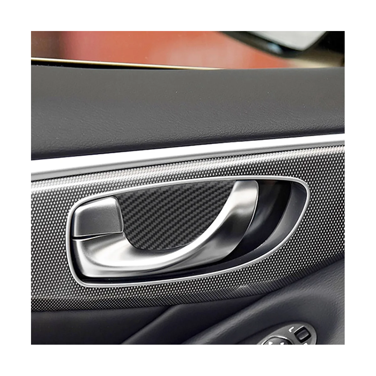 Наклейка на внутреннюю дверную ручку накладка украшение интерьер автомобиля для