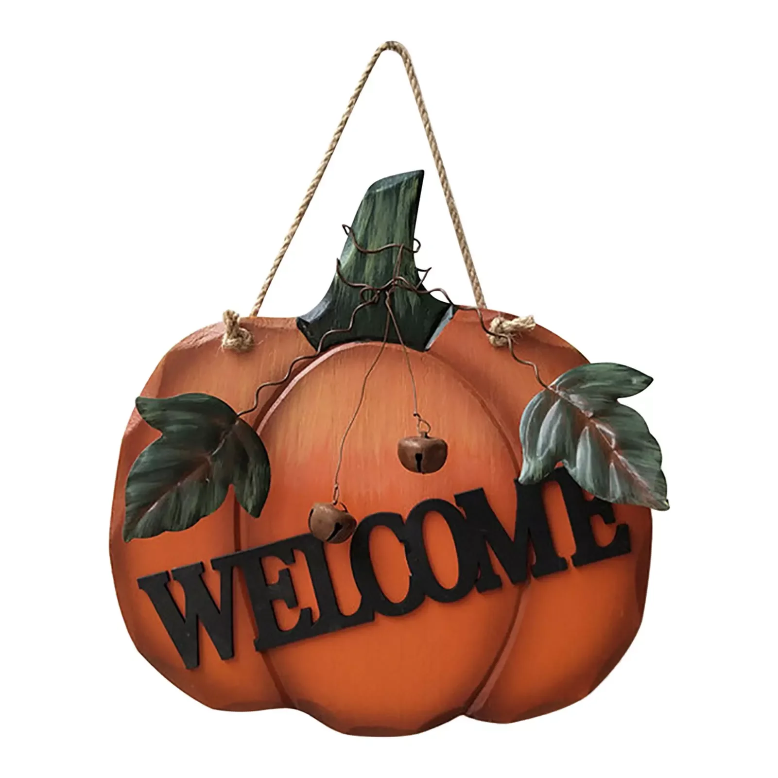 

Halloween Pumpkin Welcome Sign Creativity Rustic Wooden Material Door Hanging Decoration Safe And Non-noxious Sturdy And Durable