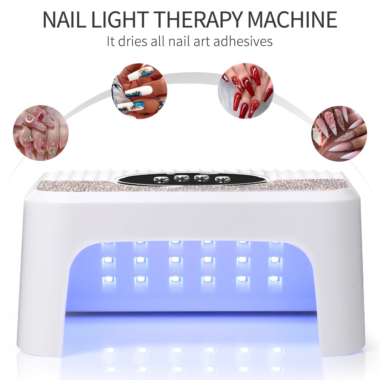 Профессиональная лампа для сушки гель-лака Yikoolin 1 шт. с 4 настройками таймера и