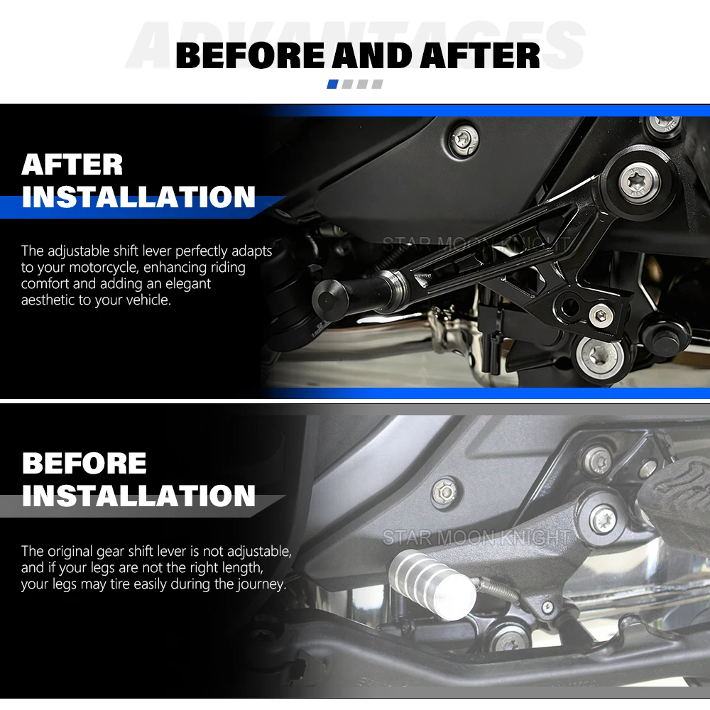 Фото Рычаг переключения передач R1300RT для BMW R 1300 RT R 1300RT 2025 2026, аксессуары для мотоциклов, алюминиевая регулируемая педаль переключения передач №3