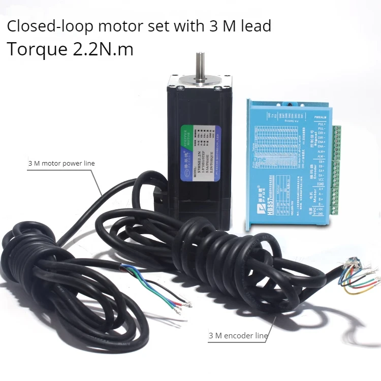 

New 57 High-speed Closed-loop Stepper Motor Set 1.2n/2.2n/3 N.m Hybrid Servo Drives Hbs57 Free Shipping