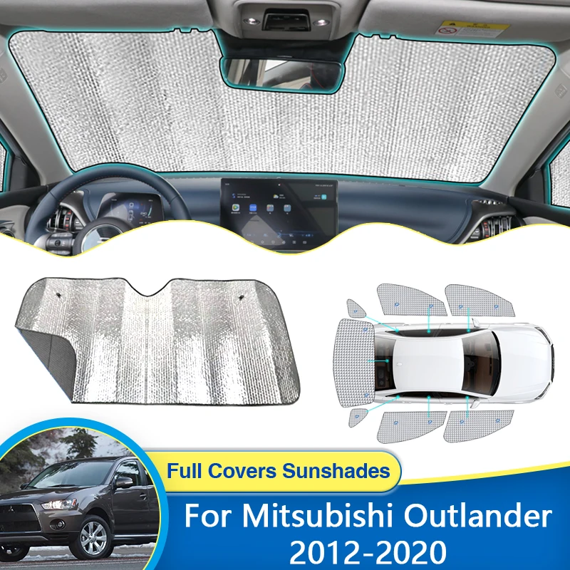 

Window Visor For Mitsubishi Outlander GF GG ZJ ZK ZL 2012~2020 Sunshades Cover Windshields UV Protect Curtains Car Accessories