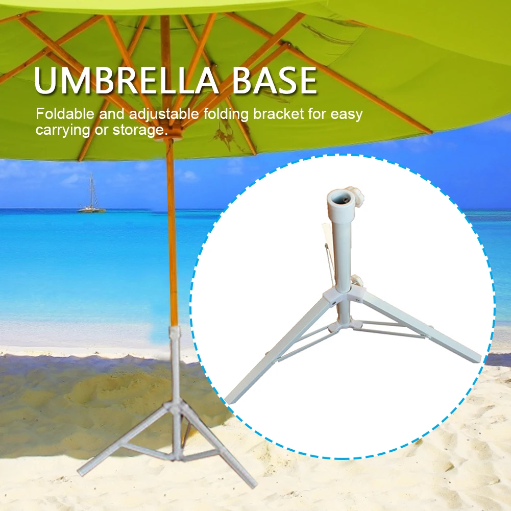 

Outdoor Sun Umbrella Base Stand Portable Beach Patio Fishing Parasol Ground Bracket Folding Steady Umbrella Holder 2.5cm Pole