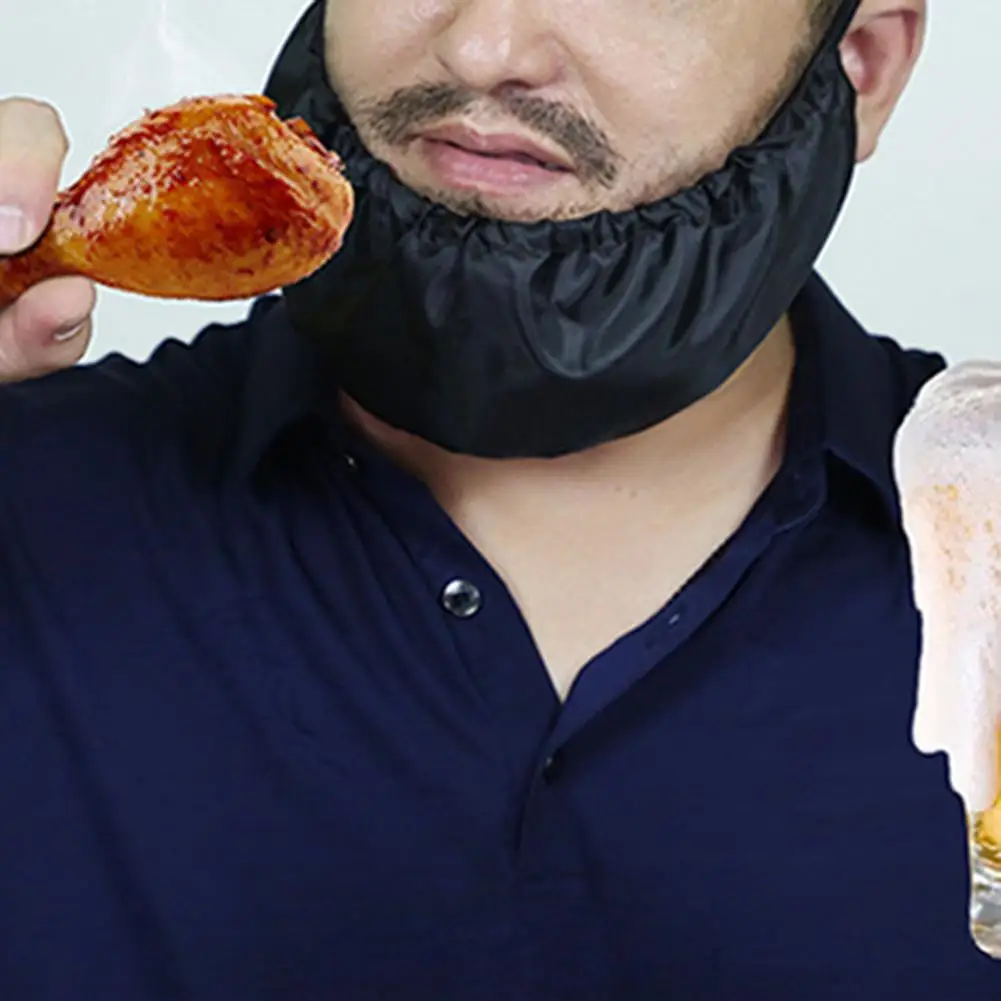 

Beard Cover Super Soft Wear Resistant Polyester Adjustable Facial Beard Apron Caps Guard Bonnet for Men
