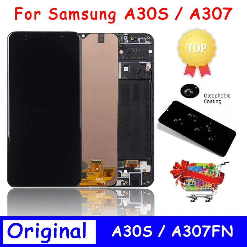 

6.4"Super AMOLED A307 LCD For Samsung Galaxy A30S LCD Display Screen Touch Digitizer Assembly For Samsung A30s A307 A307F A307FN