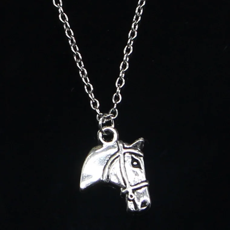 

20pcs New Fashion Necklace 20x16mm Horse Head Pendants Short Long Women Men Colar Gift Jewelry Choker