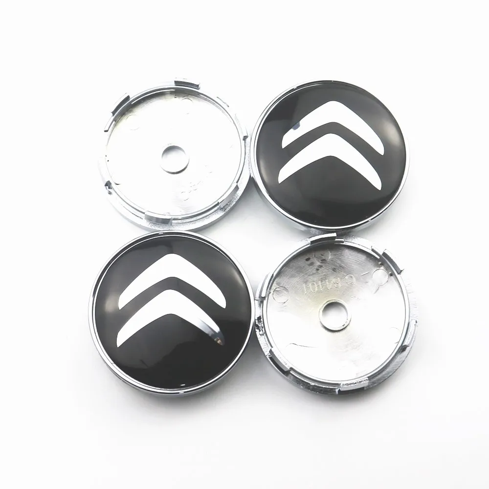4pcs 60mm Car Wheel Hub Stickers Rim Center Cap Emblem Badge Decal For Citroen C4 C1 C5 C3 C6 C8 DS C-ELYSEE VTS Xantia - купить по
