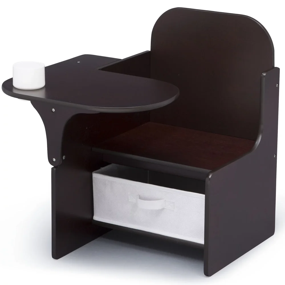 

Classic Chair Desk with Storage Bin Greenguard Gold Certified Dark Chocolate Children Tables