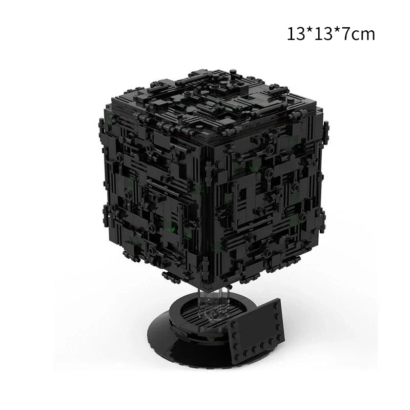 Фото MOC Borg Cube Treks, высокотехнологичный набор строительных блоков, коллекция звездных фильмов, кирпичи, креативная коробка для детей, игрушки, рождественские подарки №2