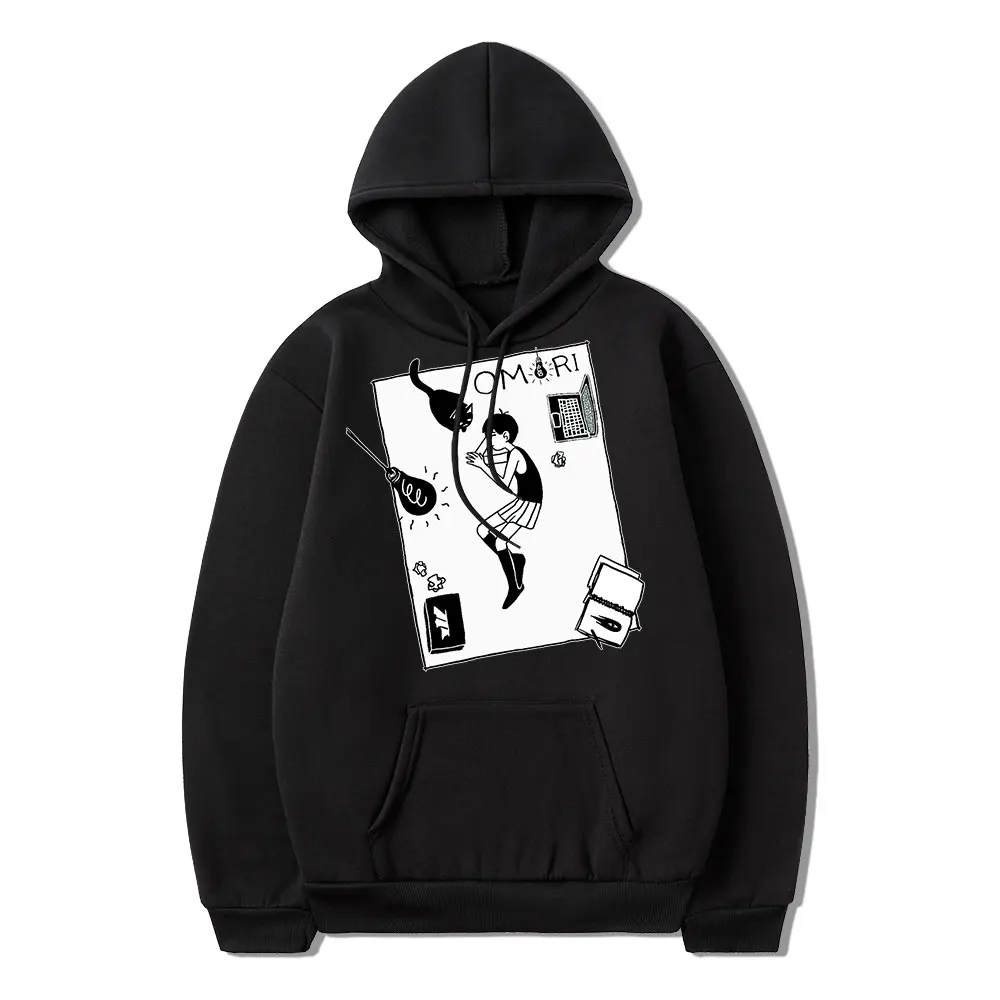 

Толстовка Omori Merch Omocat мужская с длинным рукавом, классический модный дизайн, зимняя свободная повседневная спортивная простая кофта с принтом в стиле хип-хоп, 2022