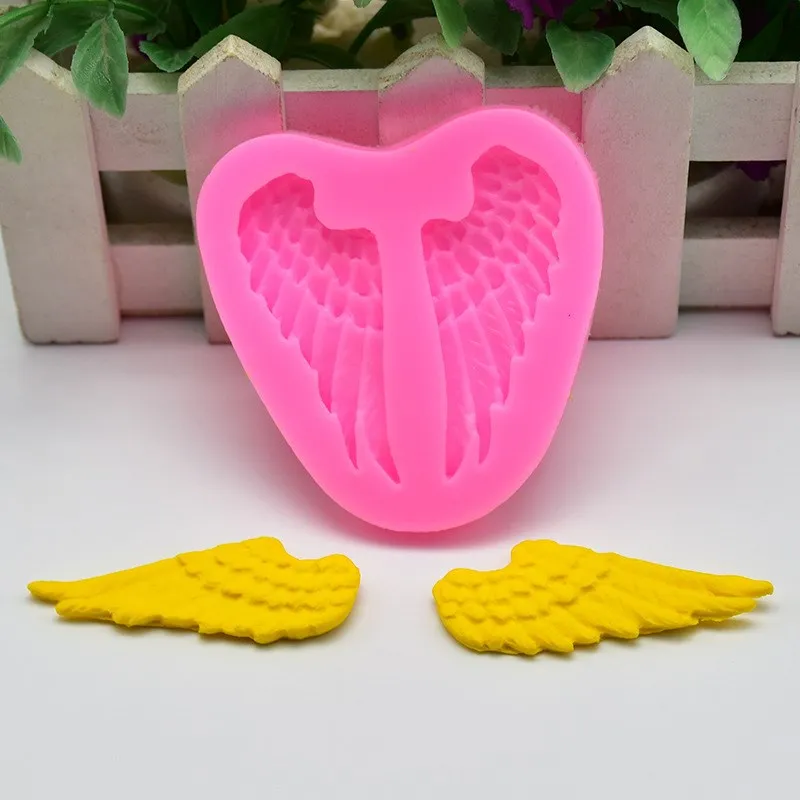 

1 Angel Wings Silicone Mold Fondant Cake Decoration Tool Candy Craft Chocolate Drop Glue Plaster Clay Cupcake Kitchen Baking