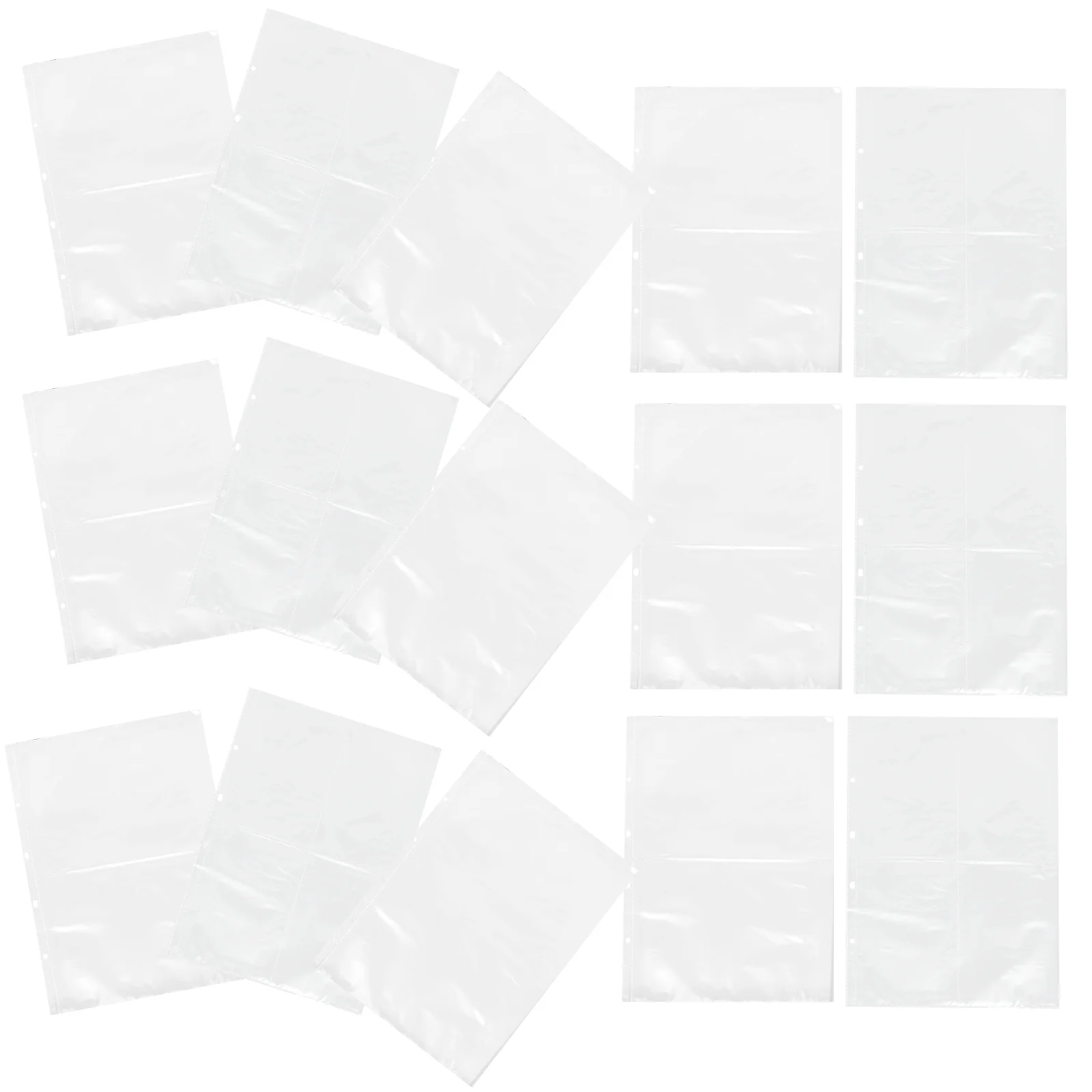 

40 Pcs Binder Plastic Paper Sleeves Binders Loose Leaf Document Bags Page Protectors Inner Core Clear