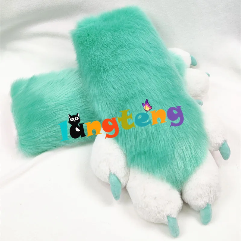 Y01 длинный меховой Лисий кот собака Волк Талисман Аксессуары пушистый частичный