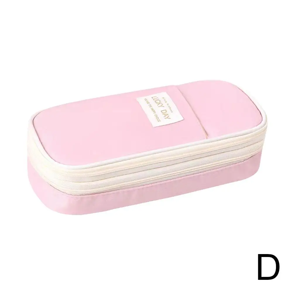 Пенал большой емкости для карандашей школьные принадлежности сумки хранения