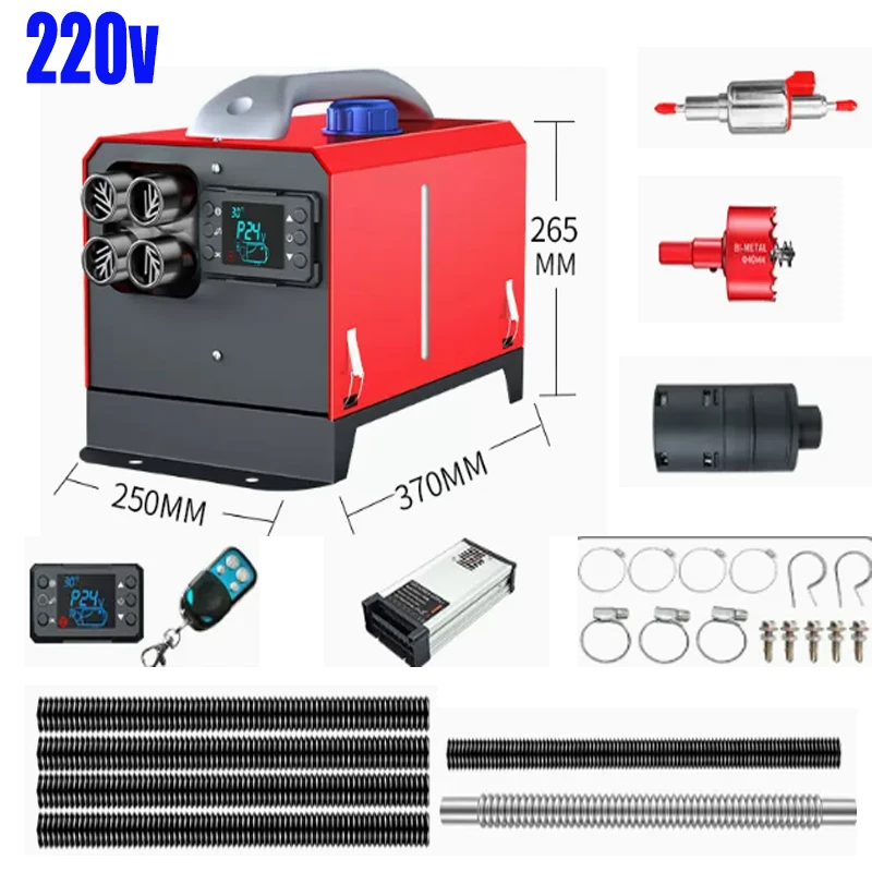

Diesel Air Heater Plateau Version With Built-in Altitude Sensor Remote Control LCD Thermostat for Car family Trucks Bus 5/8KW