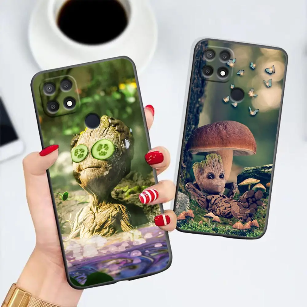 

Marvel Cute Funny Baby Groot Comics Phone Case For Oppo Realme 9 9Se 9i V25 8 8i 7 7i 6 6i 6s 5 5i 5s C17 Pro Speed Narzo Cover