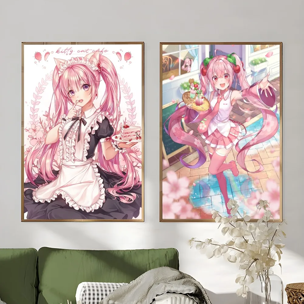 Virtuall H-HAtsuNE Ido M-MIku постер для девочек липкая настенная художественная печать