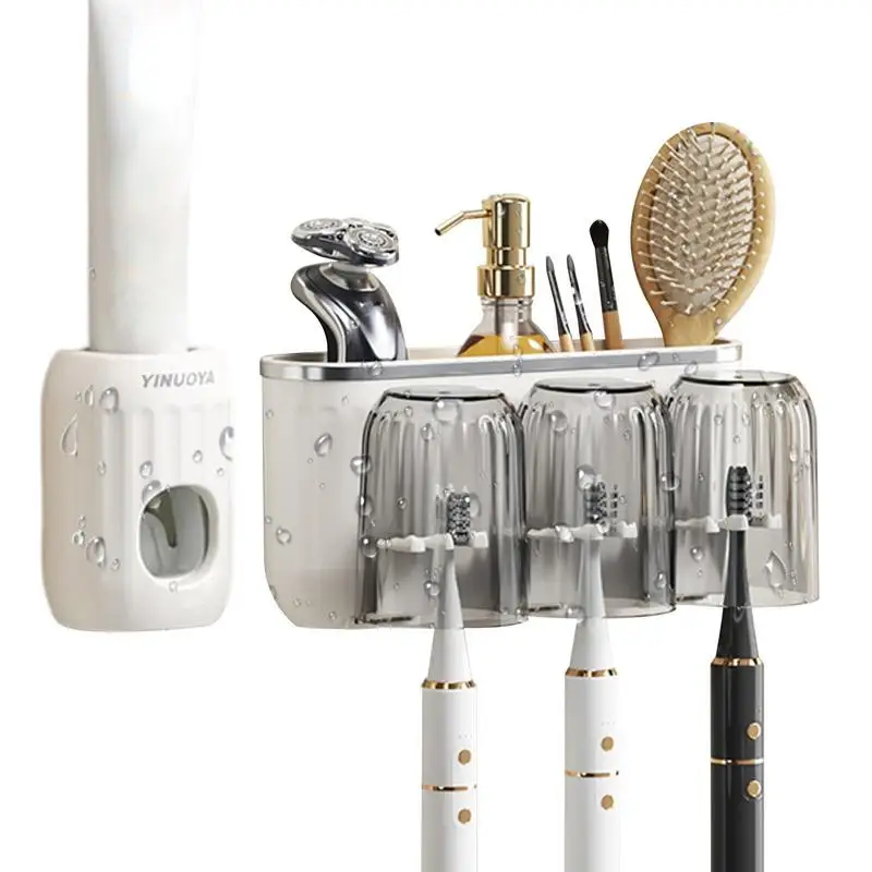 

Wall Toothbrush Organizer Toothpaste Holder Organizer Punch Free Toothbrush Hanger Toothbrush Storage Organizer For Razors