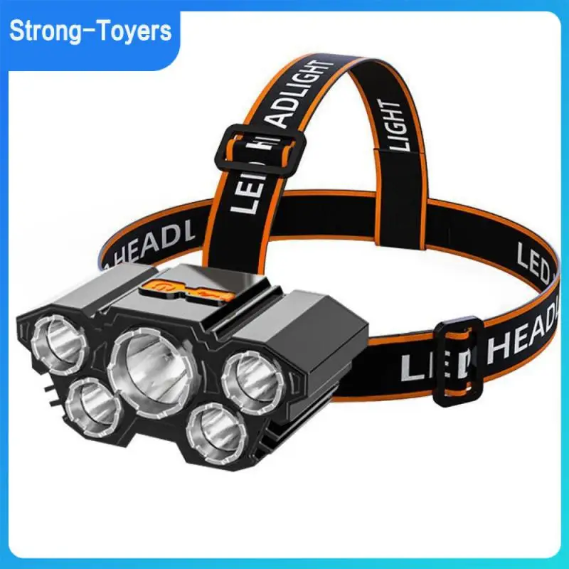 

4500k 5led Headlight Waterproof Zoom Lantern Super Bright 2023 Head-mounted Mine Lamp Flashlight Wholesale Rechargeable Creative