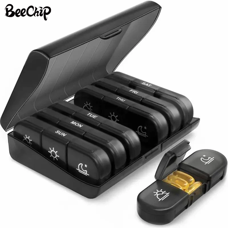 Коробка для лекарств семь дней в неделю 21 коробка черные коробки портативные