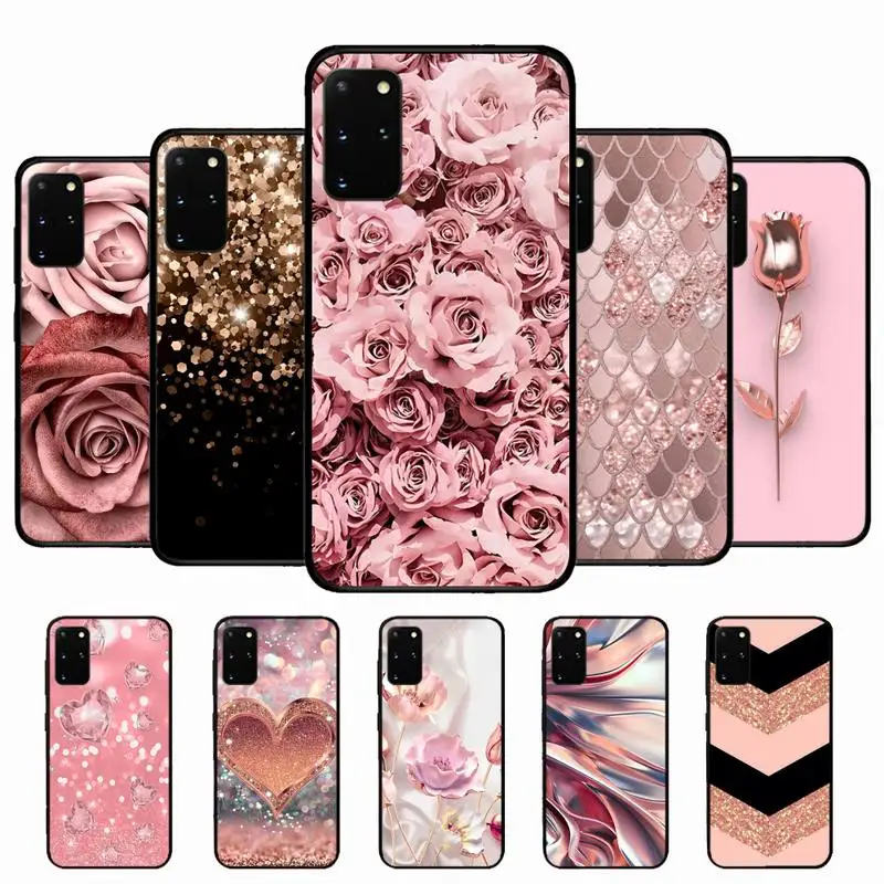 

Love Rose Gold Style Phone Case for Samsung S10 21 20 9 8 plus lite S20 UlTRA 7edge