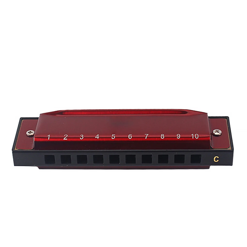 

Diatonic Harmonica C Key Unique Design Quick Response Mouth Organ Blues Harp Ten Holes 11 Sealing Screws for Beginners