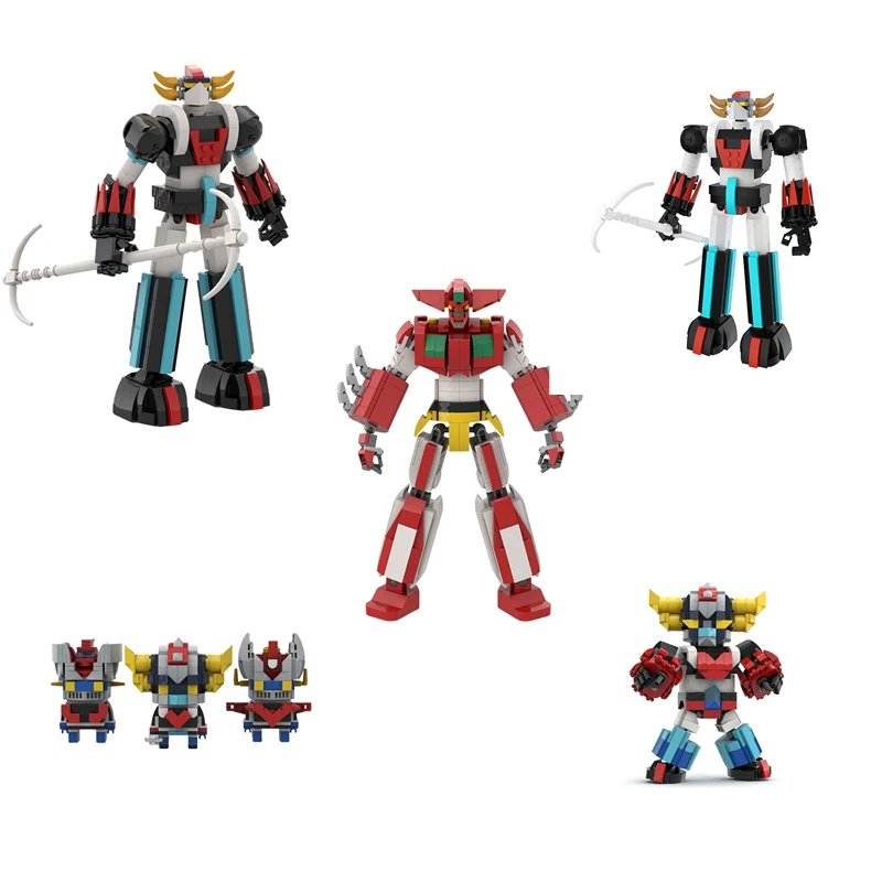 Набор строительных блоков MOC Robot-Brickheadzs НЛО Аниме Манга Getter One Mecha Детская