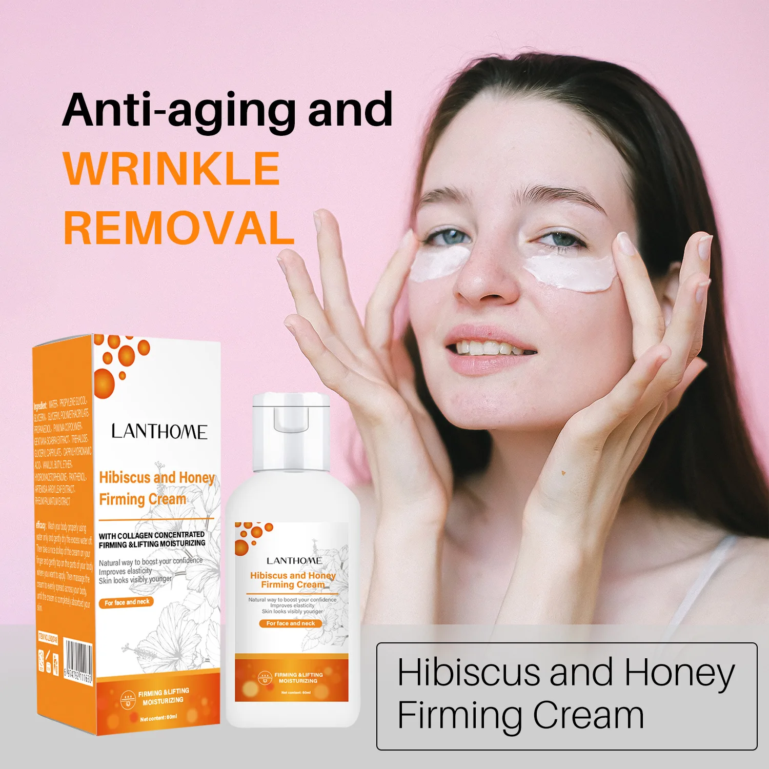 Медовый крем с гибискусом для подтяжки морщин и укрепляющий ухода за лицом