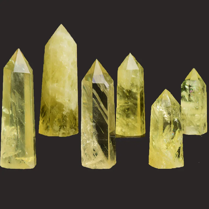 

Natural Citrine Crystal Point Healing Spiritual Obelisk Yellow Quartz Wand Beautiful Ornament for Home Decor Reiki Stone Pyramid